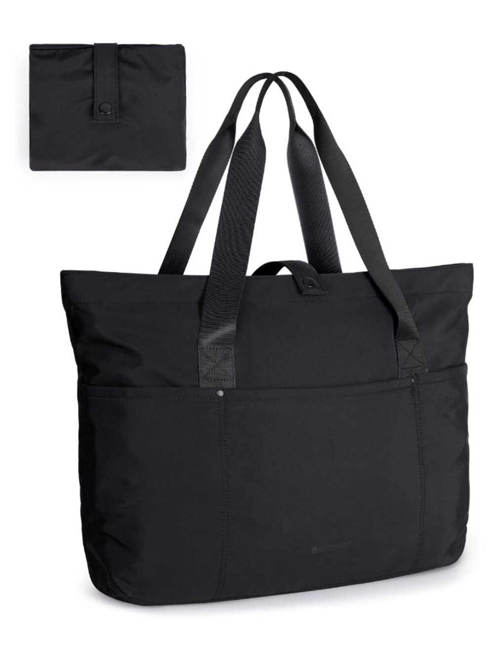Large Foldable Tote Bag Water Repellent Zipper Travel Work Gym 20L